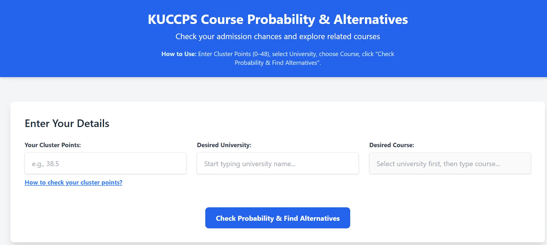 Course Finder Kenya