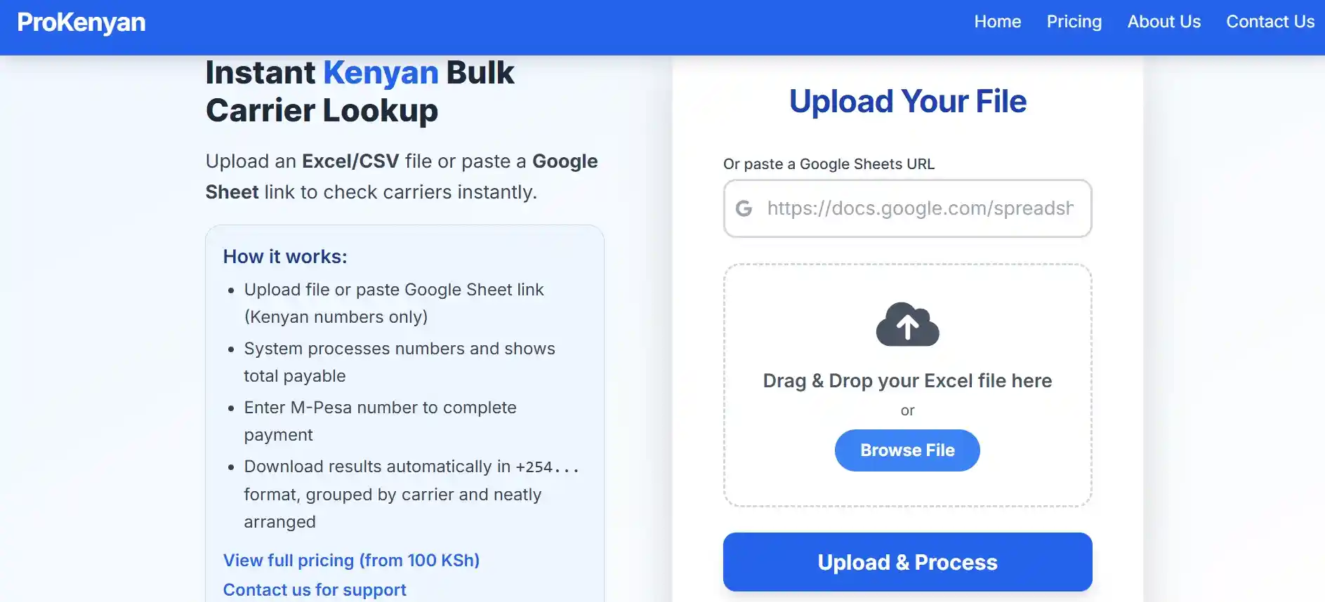Bulk Number Lookup